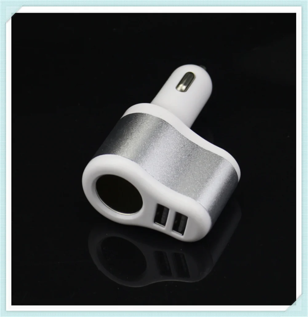 3.1A двойной зарядное устройство usb 12-24 в прикуриватель адаптер питания от сети для Mercedes Benz EQA E43 CLA CLA45 C350e A G500 мл - Название цвета: Серебристый