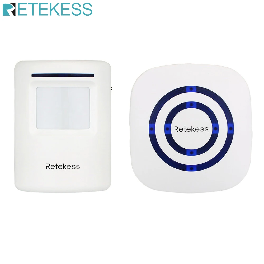 RETEKESS T801 Wireless Chime Alarm Alert Doorbell with PIR Motion Sensor Infrared Detector Induction Gate Entry Door Bell Home |