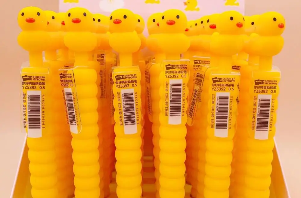 Креативный автоматический карандаш hello ducks, мультяшный школьный подарок, механический карандаш для студентов 0,5 мм, Письменная ручка рекламная ручка 36 шт./лот