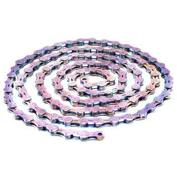 

ZTTO 11 Speed Bicycle Chain Colorful Ultralight Road Bike Chain Durable Missing Link Rainbow Chains for MTB Road Bike