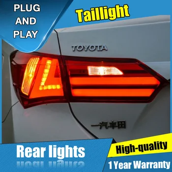 

4PCS Car Styling for Toyota new Corolla Taillights 2014-2015 for New Corolla LED Tail Lamp+Turn Signal+Brake+Reverse LED light