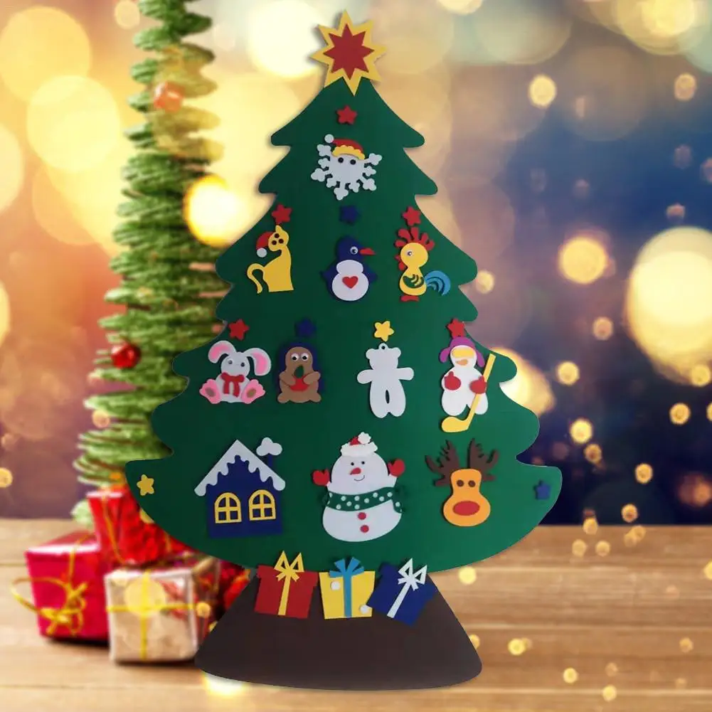 Новейшая фетровая Рождественская елка детские игрушки сделай сам с 25 шт орнаментом для Рождественского украшения# 4O
