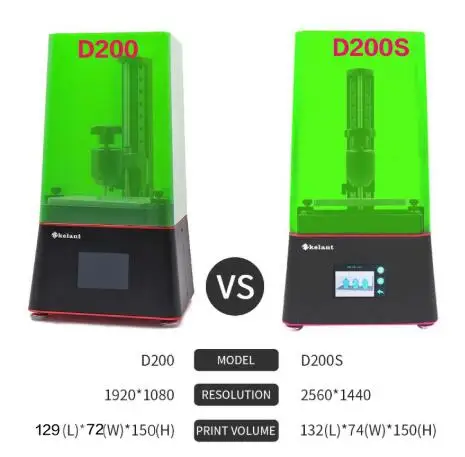 3D принтер Kelant Orbeat Plus D200S 2k SLA Настольный лазерный с УФ смолой 3 5 нм ''ЖК экран DLP s