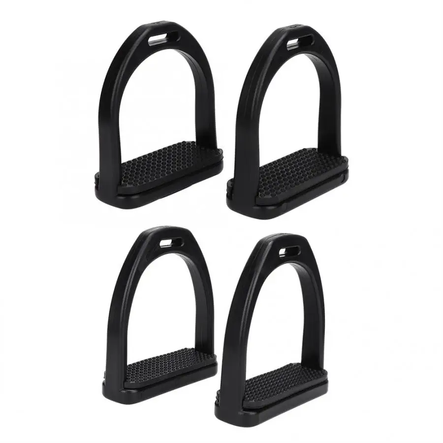 2 Pcs Farm Animal Tools High Strength Plastics Stirrups with Black Non-slip Rubber Pad Horse Tool Accessories farming Products