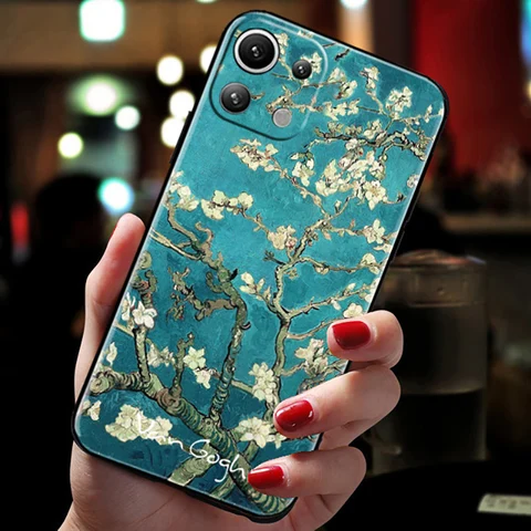 mi9 mi11 Phone Case For Xiaomi Mi 11 Lite Cases 11ultra 11Lite Coque Fashion 3D Riverside Night Scene Shockproof Back Cover