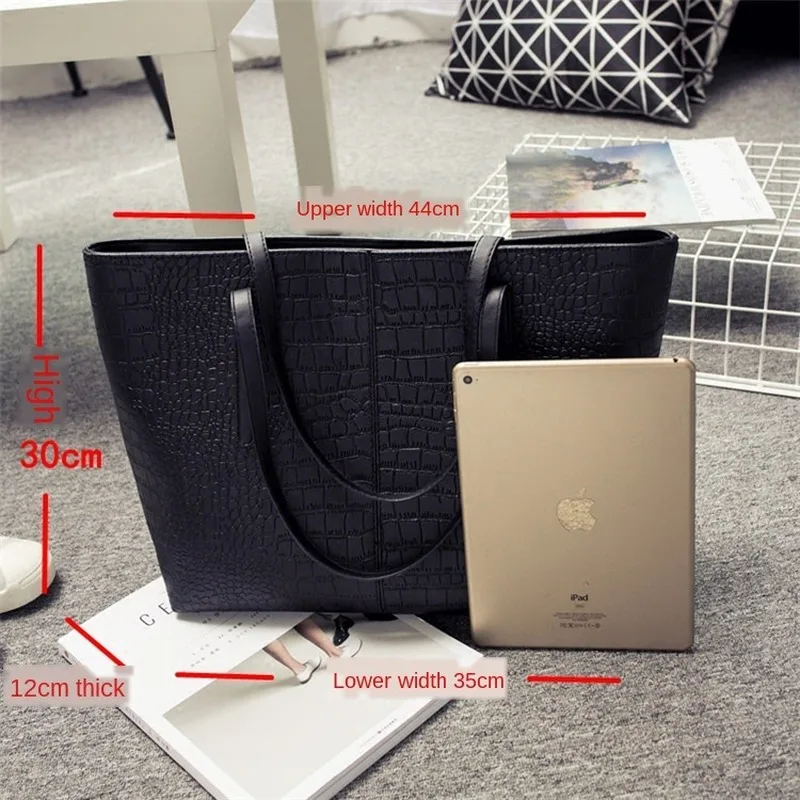 Fall/winter 2018 New Women's Alligator Pattern Shoulder Bag Fashion Handbag Minimalist Women Hand |