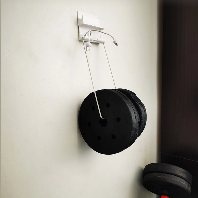 Avoir Multifunction Plastic Mobile Phone Holder With Hook Wall Mount Stand Adhesive Dual Usb Wall Power Socket Charging Port