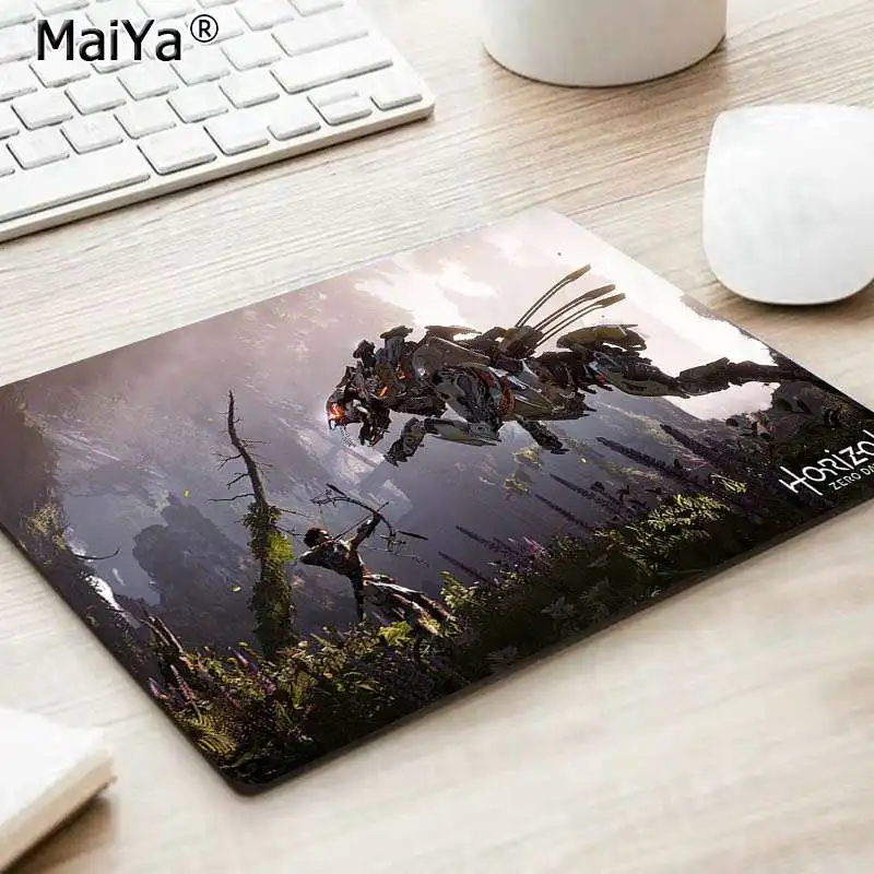 No Lock Edge18x22cm MaiYa New Horizon Zero Dawn Фон красивый коврик для мышки в стиле аниме Гладкий коврик для письма настольные компьютеры мат игровой коврик для мыши - Цвет: No Lock Edge18x22cm