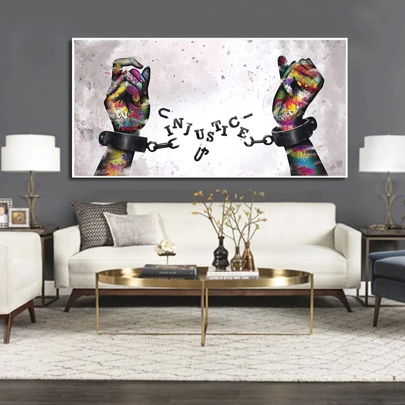 5D Full Dill Child Graffiti Abstract Fist Mobile Shackle Wall Art Diamond Painting Home Decor Living Room
