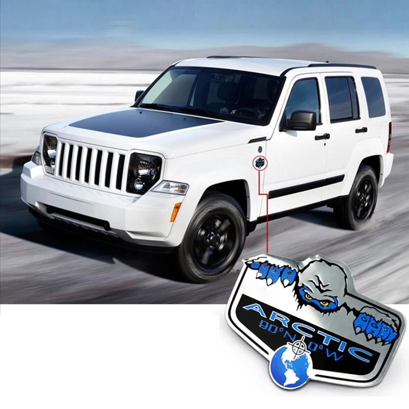 Noizzy Arctic Car Sticker Auto Emblem Metal Chrome Blue Silver Tuning  Accessories For Jeep Wrangler Jk Renegade Compass Cherokee - Car Stickers -  AliExpress