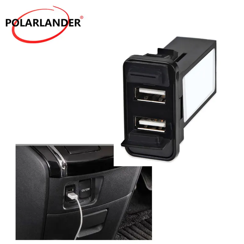 Car Charger Socket Dashboard Dual USB Phone Audio Port Charging DC12V Adapter Electronics For Suzuki | Автомобили и мотоциклы