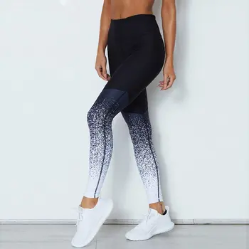 

Summer Gradient Yoga Tights Elastic Sweatpants Women Fitness Pants Yoga Exercise Fitness Slim Trousers Hot