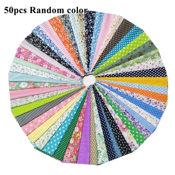 

50Pcs Cotton Cloth Assorted DIY Sewing Patchwork Material Quilting Fabric