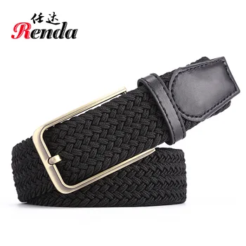 

New Multi-Color Elastic Woven Waistband Wholesale Factory Direct Spot Leather Belt Canvas