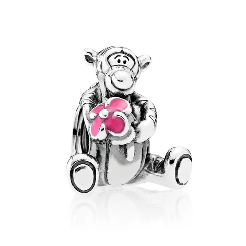 Милый очаровательный выпускник Сова Винни Пух Lucky слона тигра коала подвески, соответственные Пандоре обаятельные браслеты бусины из стерлингового серебра 925 ювелирные изделия - Цвет: 8
