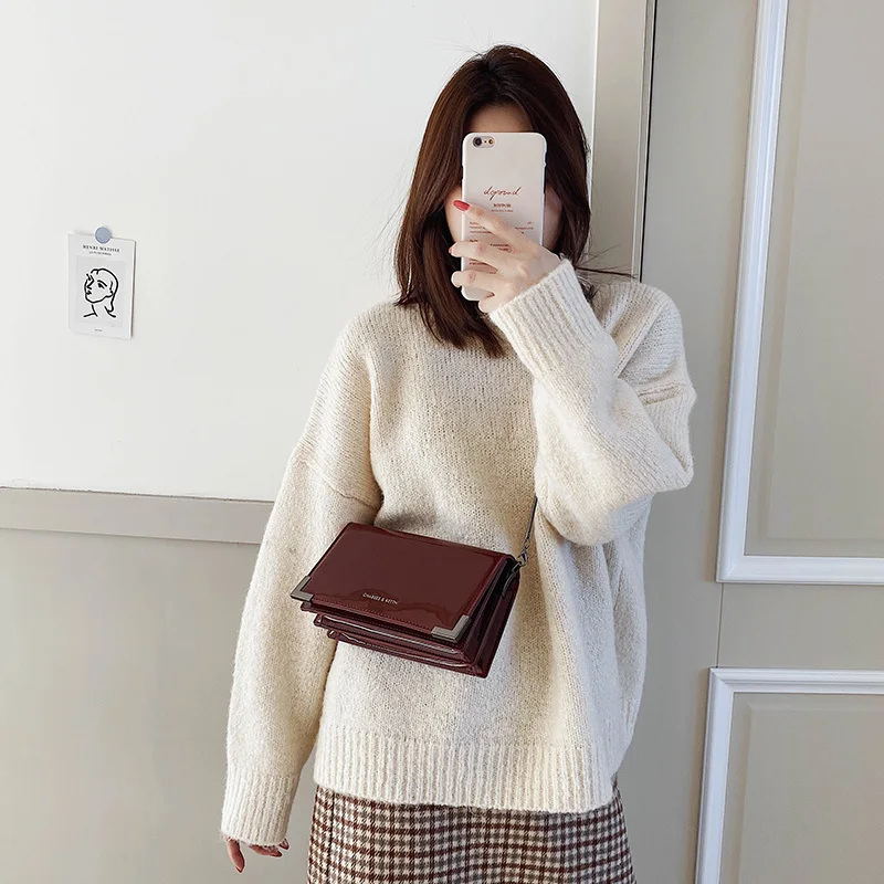 Bolsos Mujer модная гладкая ПУ сумка на плечо для женщин роскошные сумки женские сумки дизайнерские женские сумки через плечо с цепочкой