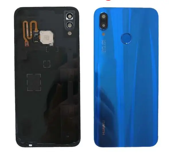 Для HUAWEI P20 lite NOVA 3E корпус батареи чехол задняя крышка с камерой стекло Huttons отпечатков пальцев Flex Замена