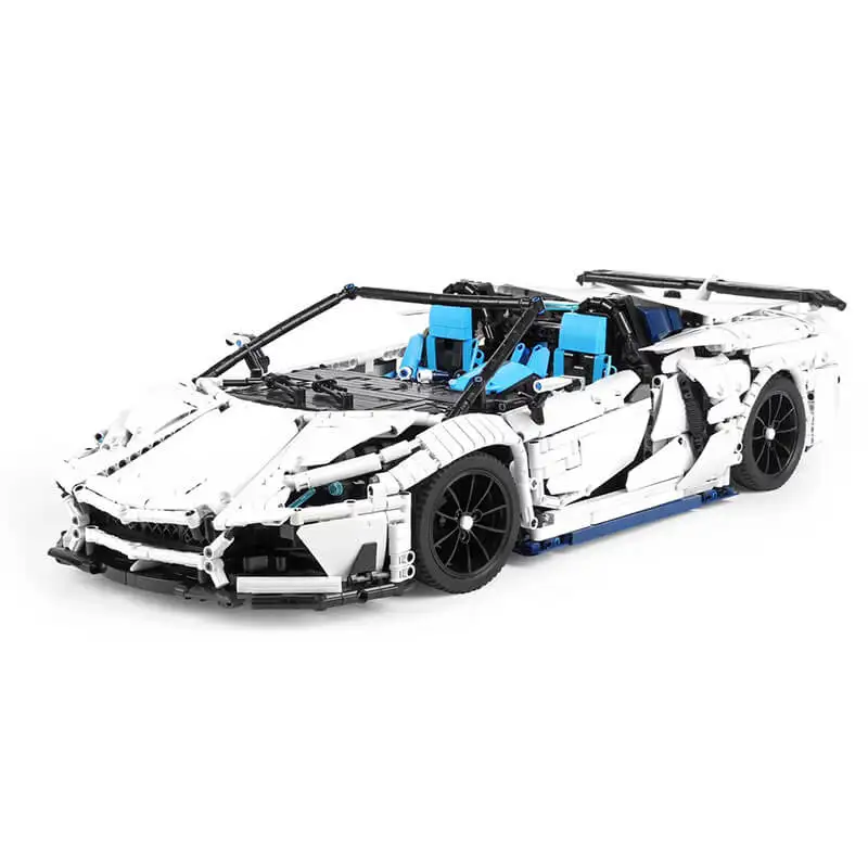 The 1:8 Scale SVJ Roadster Super Fast Racing Car LZ2101 Model Building Blocks Bricks Technical Set Furious Toys For Children | Игрушки и