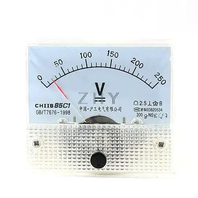 

Class 2.5 DC 0-250V Voltage Panel Gauge Meter Voltmeter 85C1