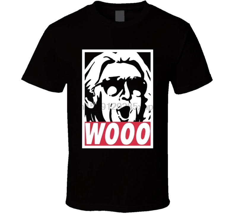 Ric Flair Wooooo Wrestling Legend природа BoyRic черная футболка с коротким рукавом плюс размер