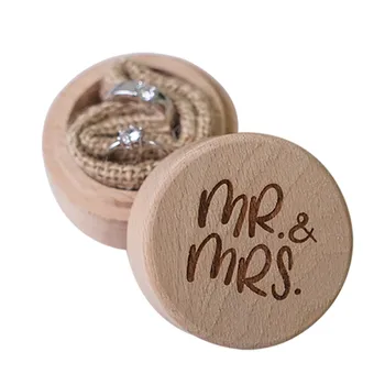 

Mr Mrs Wooden Ring Bearer Box Rustic Wedding Ring Box Holder Burlap Decorative Wood Box Country Wedding Decoration