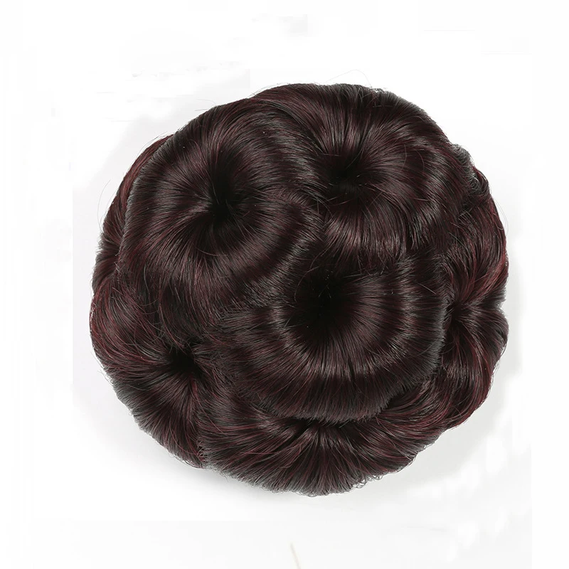Булочка пончик-шиньон с пластиковой расческой для женщин высокая температура синтетического волокна волос клип в эластичных поддельных волос