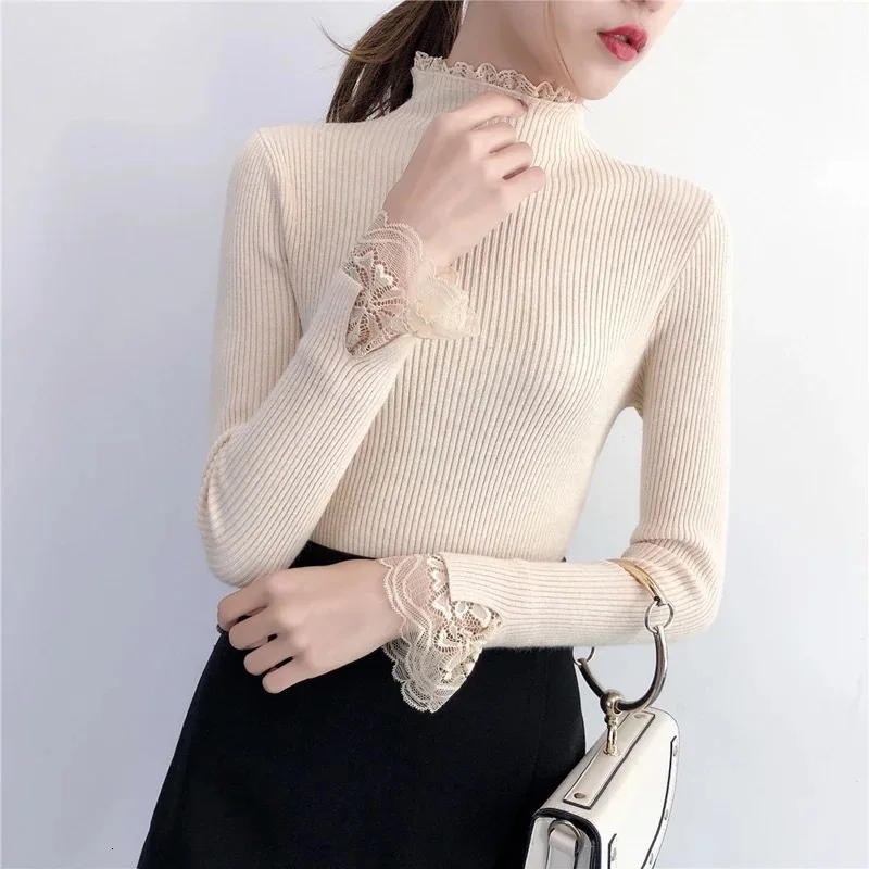 

Thick Coltrui Warm women Tru Reef Winter Used Female edge Mouw elasticity Soft women's sweaters Trui