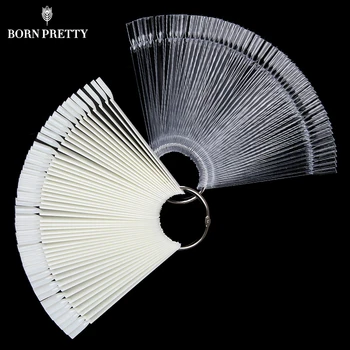 

False Nail Tips Color Card Practice Display Tools Transparent White Buckle Ring Nail Art Tool