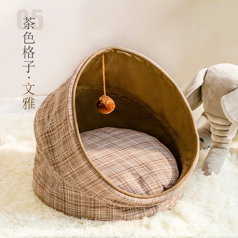 Lounge Radiator Cat Bed House Feutre Soft Foldable Washable Pet Cave Round Large Tent Cuna Mascota Products Winter 50M74 |