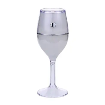 

LED Wine Cup USB Colorful Desk Night Lamp 80ml Air Humidifier Red Wine Cups No Noise Mini Portable Air Cleaner for Home Car Use