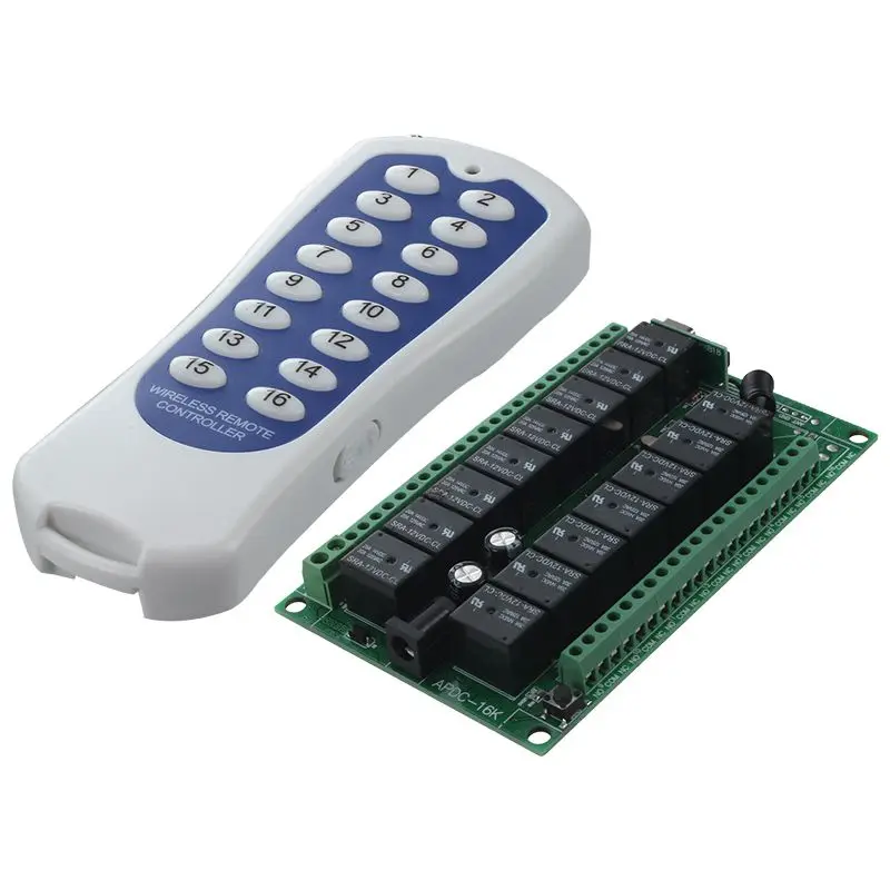 

DC 12V 15- Channel 500M Set Remote Control Switch Button Module Control