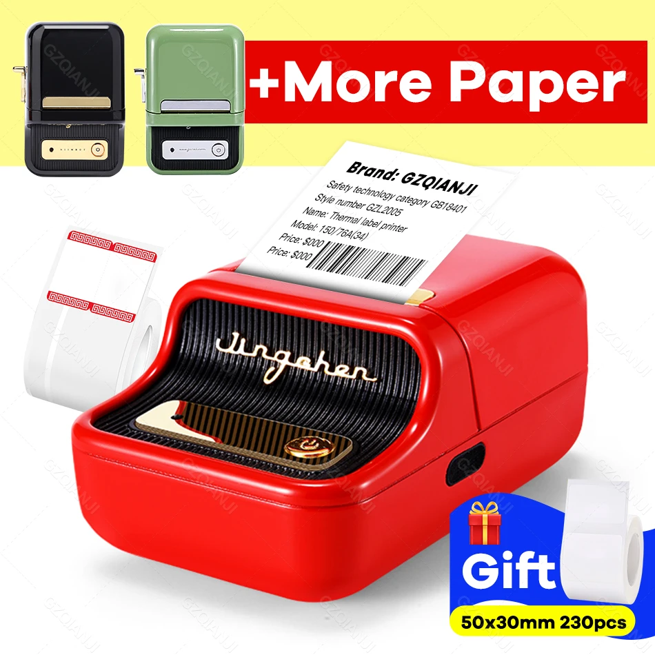 mini printer peripage 203dpi Mini Bluetooth Label Printer Wireless Thermal Label Printer Sticker printer for home use Store use Printer B21 GZL2005 mini sprocket printer