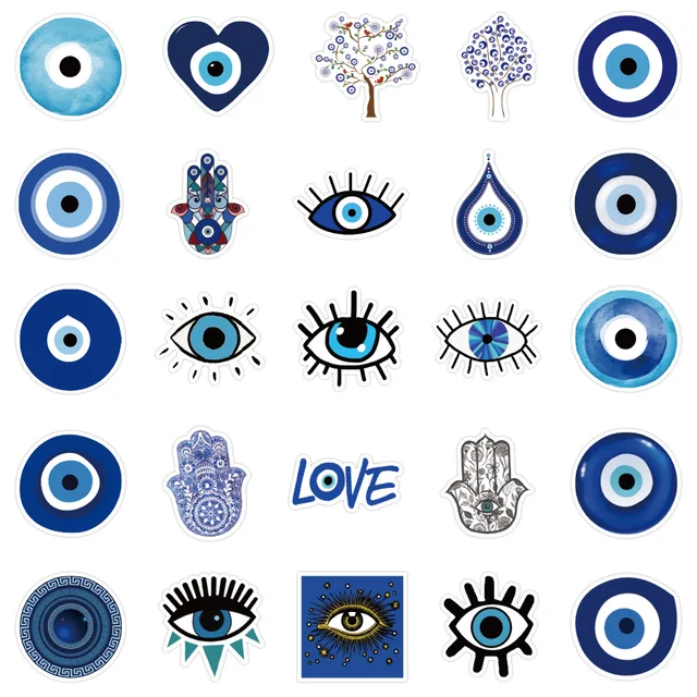 10/30/50PCS Cute Evil Eye Stickers Graffiti Car Guitar Motorcycle Luggage Suitcase DIY Classic Toy Decal Sticker For Kid F3 5