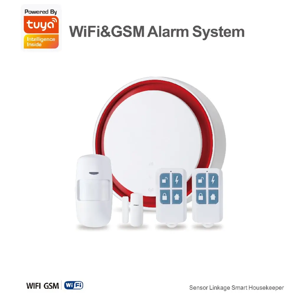 Умный Wifi+ GSM Многофункциональный одиночный/двойной сетевой сигнализации Набор беспроводной противоугонной сигнализации домашняя система охранной сигнализации комплекты