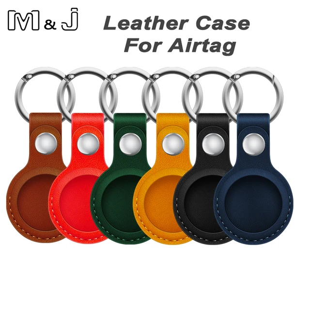 Leather AirTag Keychain Case - The Rivet