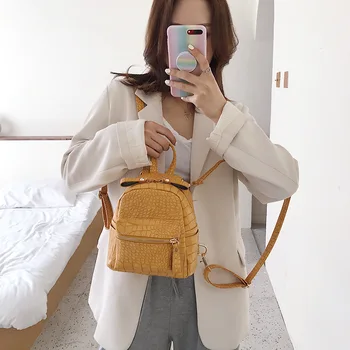 

2020 new backpack women's crocodile pattern leisure fashion travel large capacity backpack ladies