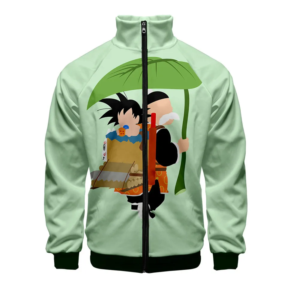 Драконий жемчуг DBZ 3d принт Стенд воротник куртка на молнии для мужчин мальчик мода толстовка с Гоку Ainme куртки с длинными рукавами одежда