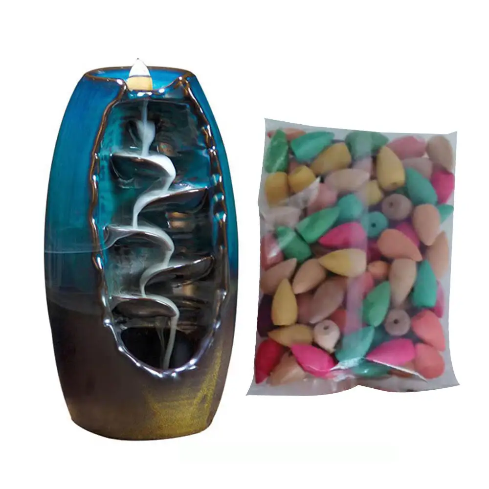 

Put Back The Clock Censer Waterfall Incense Burner Ceramic Backflow Holder Incense Burners