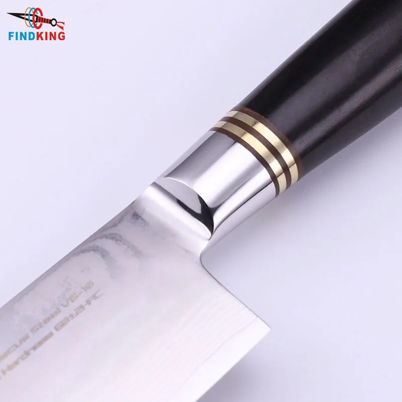 Кухонные ножи Santoku из дамасской стали новинка 2019 японский 7 дюймовый нож ручной