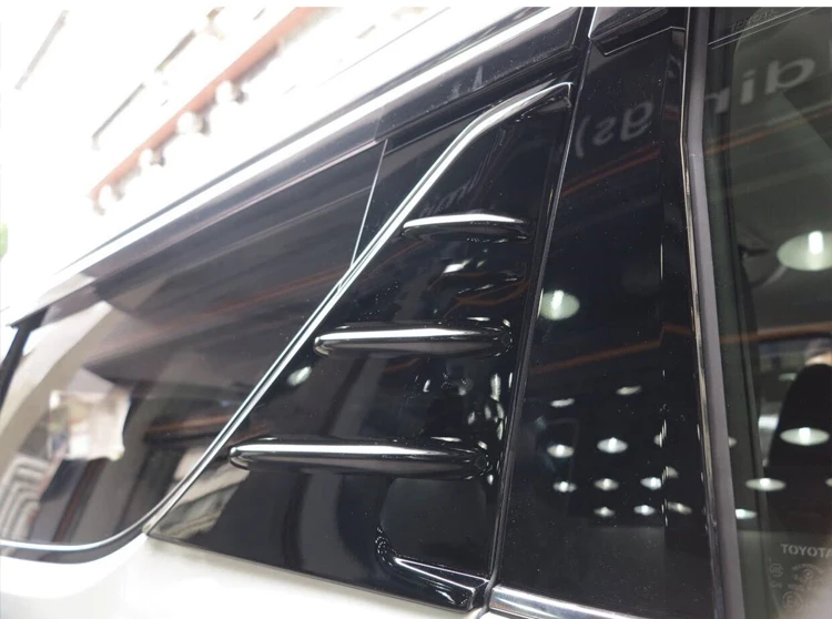 ABS пианино черный столб крышка отделка окна отделка стикеры аксессуары для Toyota Alphard Vellfire