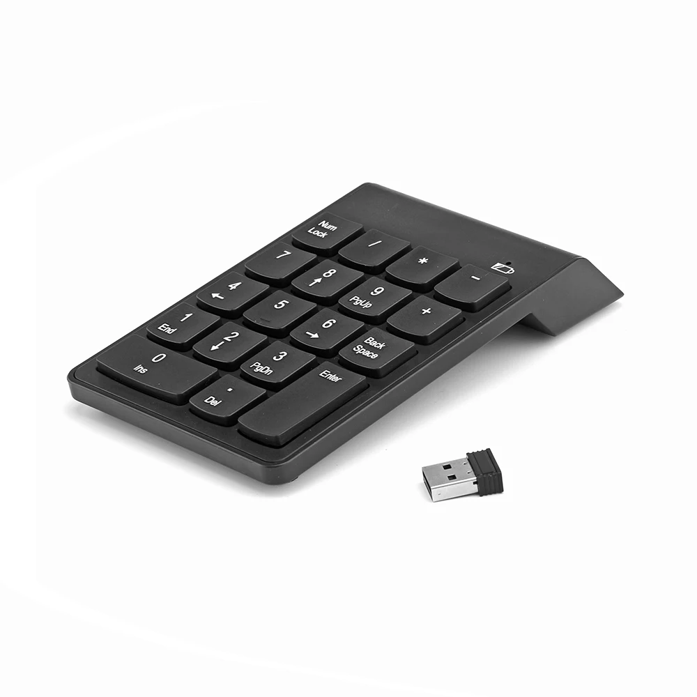 Беспроводная цифровая мини-клавиатура 2,4G с 18 клавишами, usb-клавиатура для ноутбука, настольного компьютера, питание от аккумулятора
