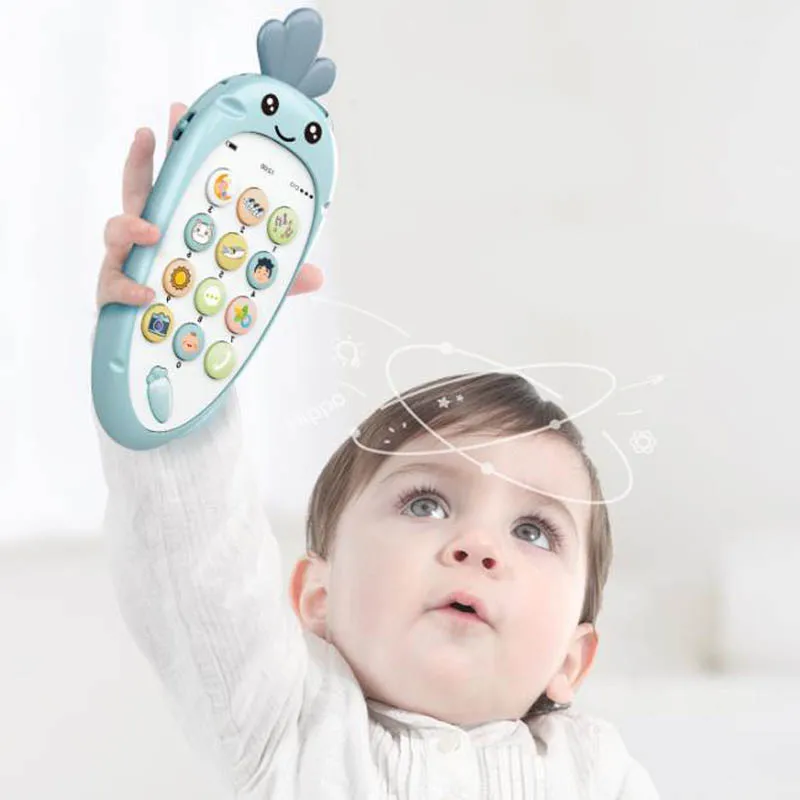Детские электронные игрушки музыкальный мобильный телефон Ранние развивающие игрушки для детей Прорезыватель электрические цифры обучающая машина, игрушка подарок для ребенка