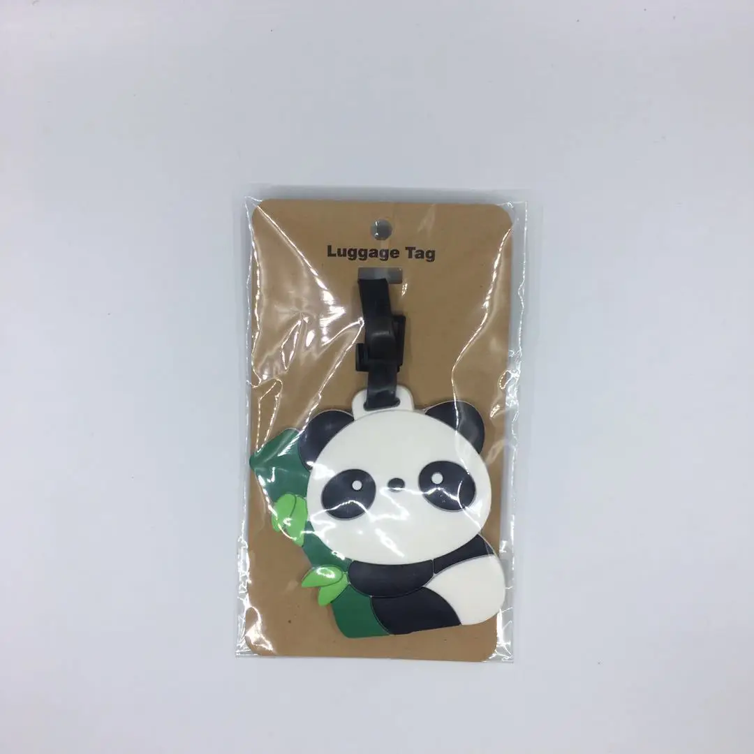 see chart 1 шт., серия Panda, аниме, для путешествий, брендовая багажная бирка на чемодан, ID адрес, портативный держатель тегов, багажные этикетки, Новинка - Цвет: see chart