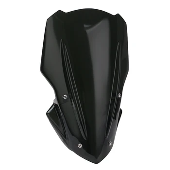 

Black Motorcycle Windshield Windsns Double Bubble Air Wind Deflector Fit for Kawasaki Z900 Z 900 2017 2018 2019