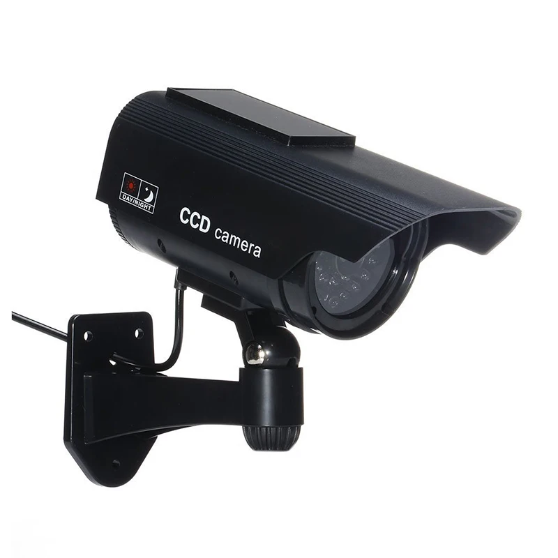

Fake Security Camera - Heavy Duty - Night Vision Look - Solar Power (Black)