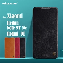 עבור Xiaomi Redmi הערה Note 9T 5G Flip מקרה Nillkin צ ין עור Flip כיסוי כרטיס כיס ארנק ספר מקרי עבור Redmi Note9T טלפון שקיות