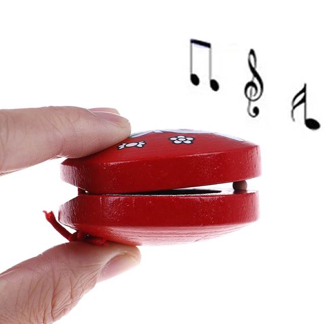 New Cartoon Wooden Castanet Toy Children Musical Percussion Instrument Xmas Gift 4