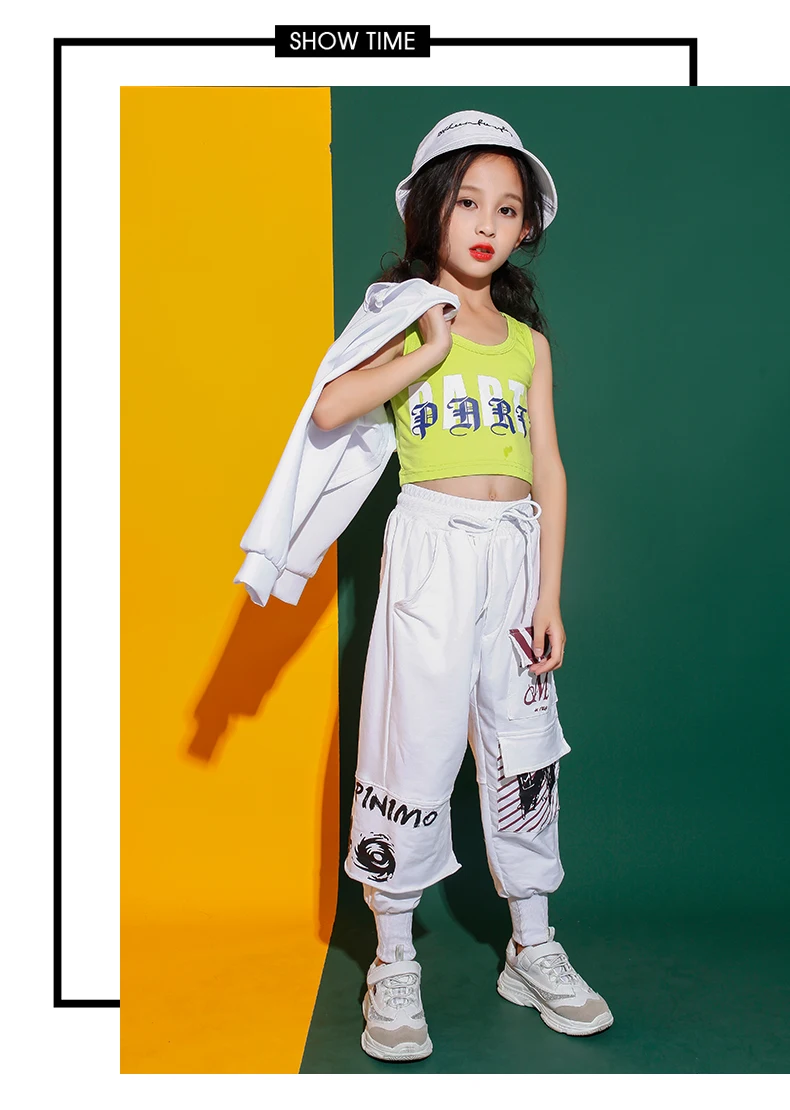 New Arrival 2019 Hip Hop 3 Pcs Sets Cotton Teenage Girls Street Dance Clothing Crop Tops Pants Vest Jazz Streetwear Sports Suits (13)