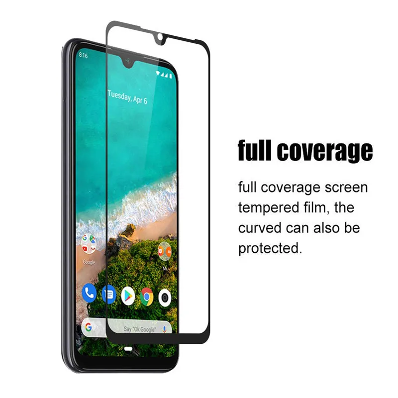 Защитное стекло закаленное для Xiaomi Mi A3 2 в 1|Защитные стёкла и плёнки| |
