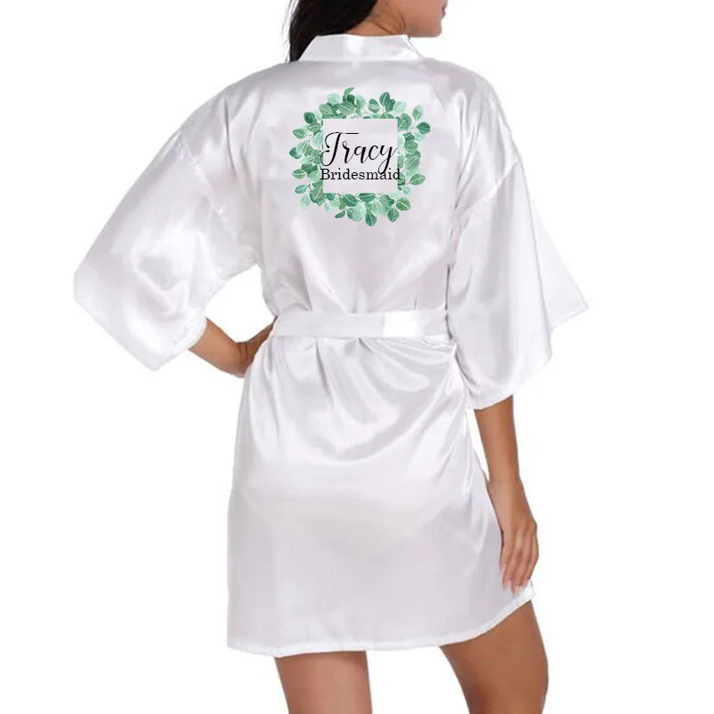 Bride Robes Pajamas Bathrobe Nightgown Bridal Party Hen Party Satin